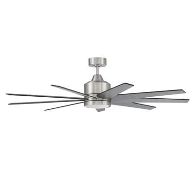 Craftmade Champion 60'' 9-Blade Ceiling Fan in Brushed Polished Nickel W/ Brushed Nickel/flat...