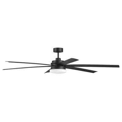 Craftmade Chilz 72'' 6-Blade Indoor/outdoor (damp) Ceiling Fan in Flat Black with Flat Black...