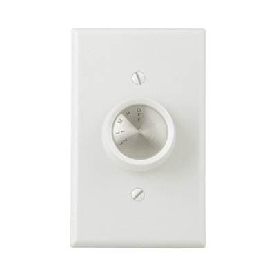 Craftmade 4 Speed Rotary Fan Control - White by Craftmade
