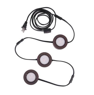 Craftmade 2.75'' LED Under Cabinet Puck in Bronze, 3 Pack by Craftmade