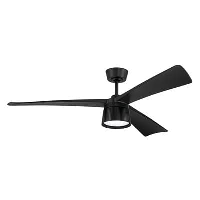 Craftmade Canto 52'' 3-Blade Indoor/outdoor (damp) Ceiling Fan in Flat Black with Flat Black...