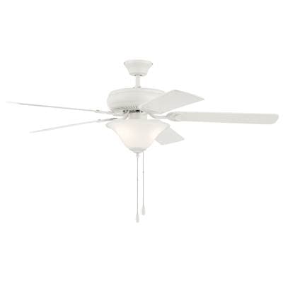 Craftmade Decorator's Choice 52'' 5-Blade 2 Light Ceiling Fan in Matte White W/ Matte White...