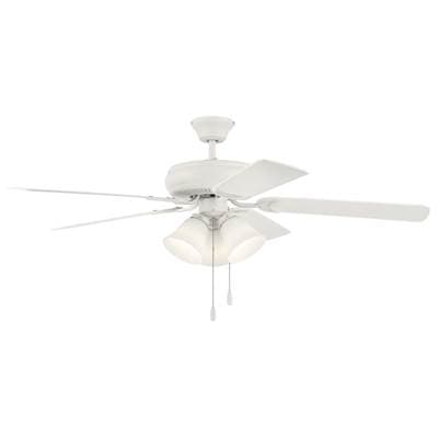 Craftmade Decorator's Choice 52'' 5-Blade 3 Light Ceiling Fan in Matte White W/ Matte White...