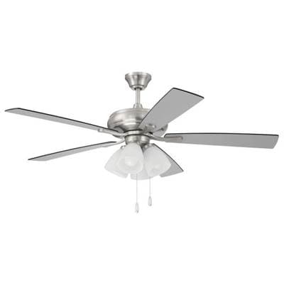 Craftmade Eos 52'' 5-Blade Frost 4 Light Ceiling Fan in Brushed Polished Nickel W/ Brushed... by Craftmade