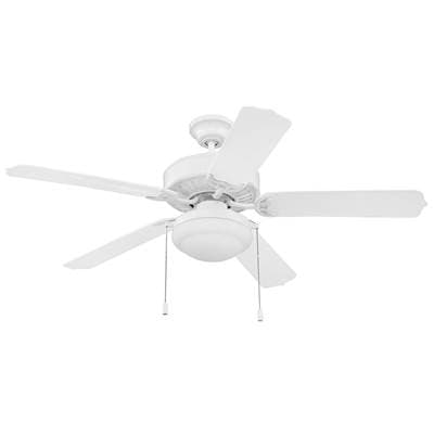 Craftmade Enduro Plastic 52'' 5-Blade Ceiling Fan with Light Kit in White W/ White Blades; Light...