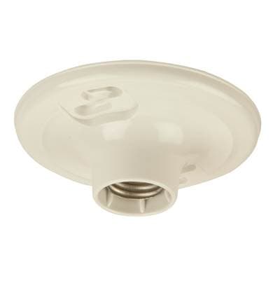 Craftmade Plastic Keyless 1 Light Socket Lamp Holder - White by Craftmade