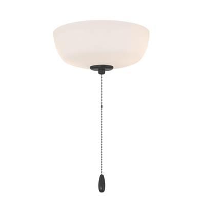 2 Light Bowl Light Kit in Flat Black (White Frost Glass) by Craftmade