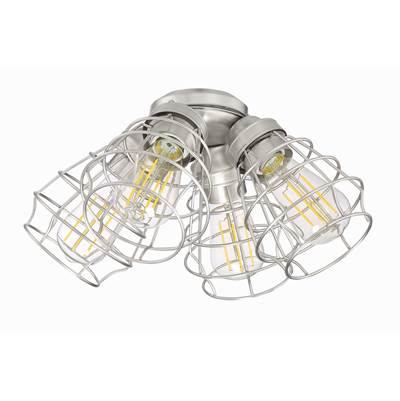 4 Light Cage Light Kit in Brushed Polished Nickel
