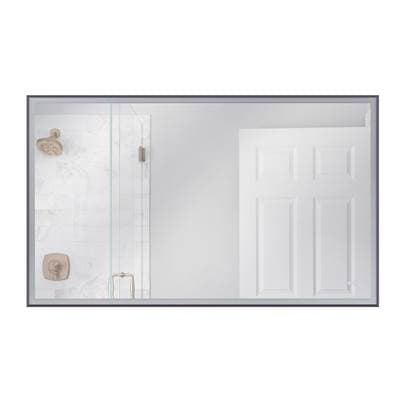 Craftmade 60'' X 36'' Rectangle Black Framed Front Lit LED Mirror, Defogger and Dimmer,... by Craftmade