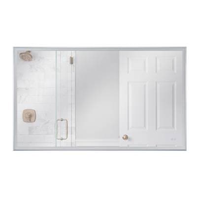 Craftmade 60'' X 36'' Rectangle Brushed Polished Nickel Framed Front Lit LED Mirror, Defogger and... by Craftmade