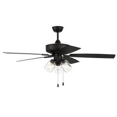 Craftmade Outdoor Pro Plus 104 52'' 5-Blade Indoor/outdoor (wet) Ceiling Fan in Flat Black W/...