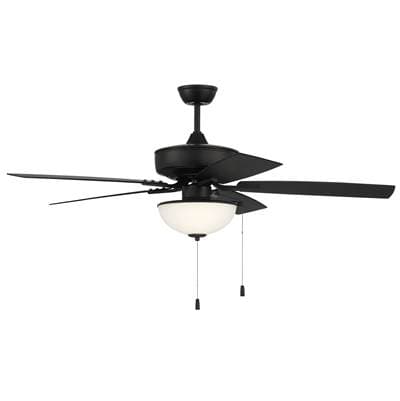 Craftmade Outdoor Pro Plus 211 52'' 5-Blade Indoor/outdoor (wet) Ceiling Fan in Flat Black W/...