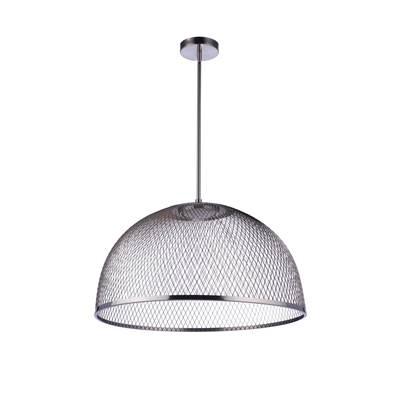 24.25'' Diameter Sculptural Statement Metal Mesh Dome Pendant in Brushed Polished Nickel by Craftmade