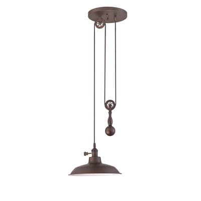 Craftmade 1 Light Pulley Pendant in Aged Bronze - Aged Bronze Brushed by Craftmade