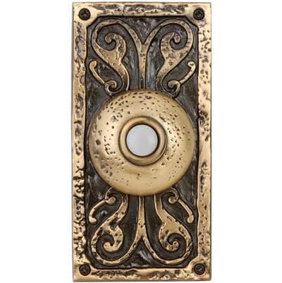 Craftmade Surface Mount Designer LED Lighted Push Button in Burnished Brass - Burnishedbrass