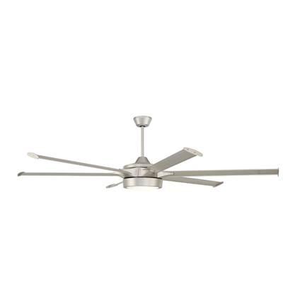 Prost 78'' 6-Blade Indoor/Outdoor (Damp) Ceiling Fan in Painted Nickel w/ Painted Nickel Blades; Light Kit Included (optional) by Craftmade