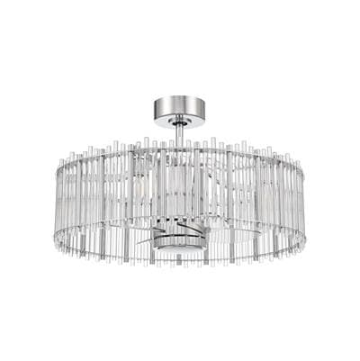 Craftmade Reveal 24'' 4-Blade Ceiling Fan in Chrome W/ Clear Acrylic Blades, Integrated Light Kit... by Craftmade