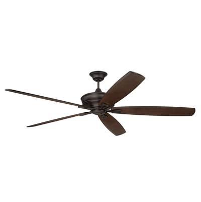 Santori 72'' 5-Blade Indoor/Outdoor (Damp) Ceiling Fan in Espresso w/ Walnut Blades; Light Kit Optional (Not Included) by Craftmade