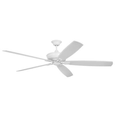 Santori 72'' 5-Blade Indoor/Outdoor (Damp) Ceiling Fan in Matte White w/ White Blades; Light Kit Optional (Not Included)