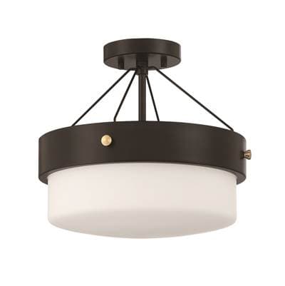 Craftmade Oak Street 2 Light Convertible Semi Flush - Flat Black