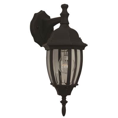 Craftmade Bent Glass 1 Light Small Outdoor Wall Lantern - Textured Black by Craftmade