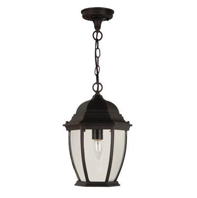 Bent Glass Cast 1 Light Outdoor Pendant in Textured Black by Craftmade