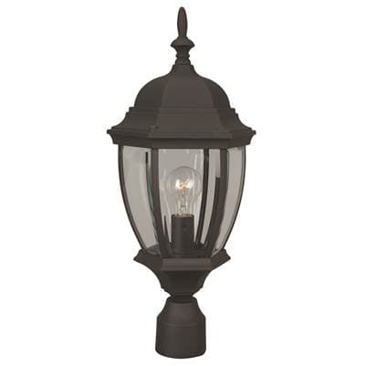 Craftmade Bent Glass Cast 1 Light Outdoor Post Mount - Textured Black by Craftmade