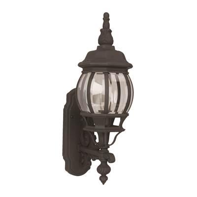French Style 1 Light Small Outdoor Wall Lantern in Textured Black by Craftmade