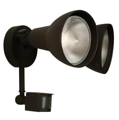 2 Light Covered Flood with Motion Sensor in Textured Black by Craftmade