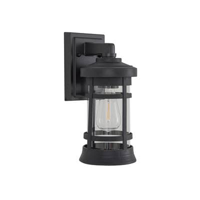 Craftmade Resilience 1 Light Small Outdoor Wall Lantern in Textured Black, Clear Lens - Textured...