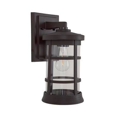 Craftmade Resilience 1 Light Medium Outdoor Wall Lantern in Bronze, Clear Lens by Craftmade
