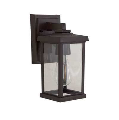 Craftmade Resilience 1 Light Small Outdoor Wall Lantern in Bronze, Clear Lens by Craftmade