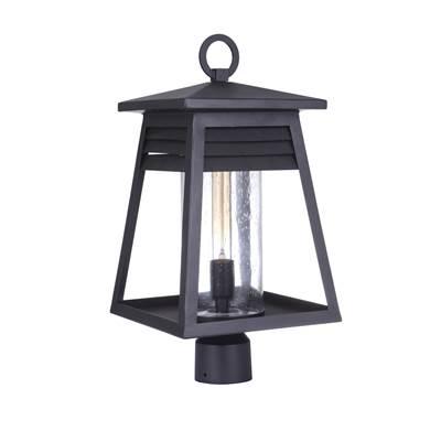 Becca 1 Light Large Outdoor Post Mount in Texture Black