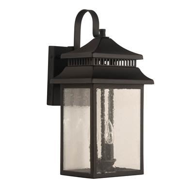 Crossbend 3 Light Large Outdoor Wall Lantern in Textured Black by Craftmade