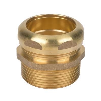 Dearborn Brass 1-1/2In. Male Waste Conn W/stop Brass Nut
