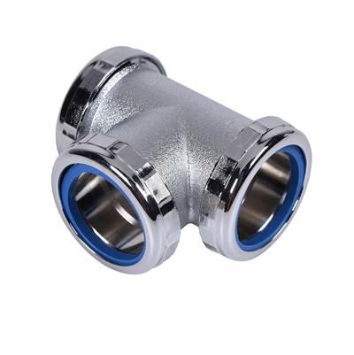Dearborn Brass 1-1/2 Tee Slip Joint, Chrome, 20 Gauge by Dearborn Brass