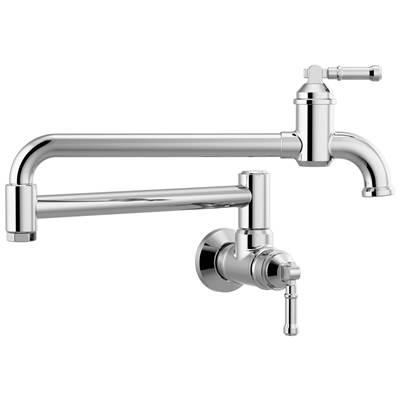 Broderick: Wall Mount Pot Filler - Polished Nickel