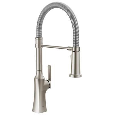 ErmeloE Pro Single Handle Pull-Down Kitchen Faucet With Spring Spout