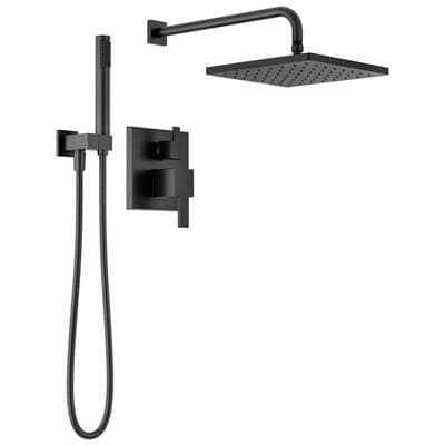 Delta Faucet ModernE Monitor 14 Series Shower with Raincan, Hand Shower & Rough Valve - Matte Black