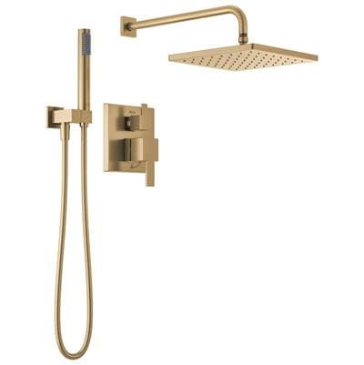 Delta Faucet ModernE Monitor 14 Series Shower with Raincan, Hand Shower & Rough Valve - Champagne Bronze