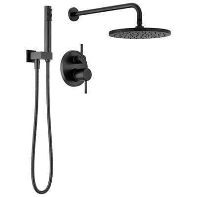 Delta Faucet ModernE Monitor 14 Series Shower with Raincan, Hand Shower & Rough Valve - Matte Black