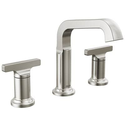 Delta Faucet TetraE Two Handle Widespread Bathroom Faucet - Lumicoat Stainless
