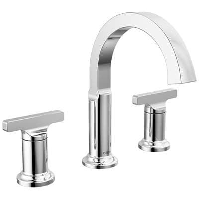 Delta Faucet TetraE Two Handle Widespread Bathroom Faucet - Lumicoat Chrome
