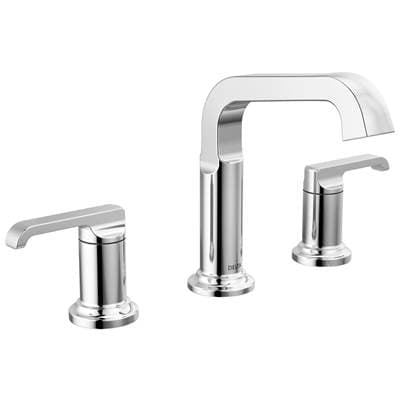 Delta Faucet TetraE Two Handle Widespread Bathroom Faucet - Lumicoat Chrome