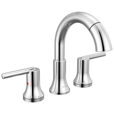Delta Faucet Trinsic Two Handle Widespread Pull Down Bathroom Faucet - Chrome