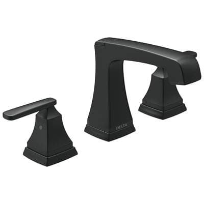 Delta Faucet Ashlyn Two Handle Widespread Lavatory Faucet - Metal Pop-Up - Matte Black