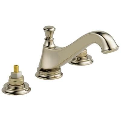 Delta Faucet CassidyE Two Handle Widespread Bathroom Faucet - Low Arc Spout - Less Handles - Polished Nickel by Delta Faucet