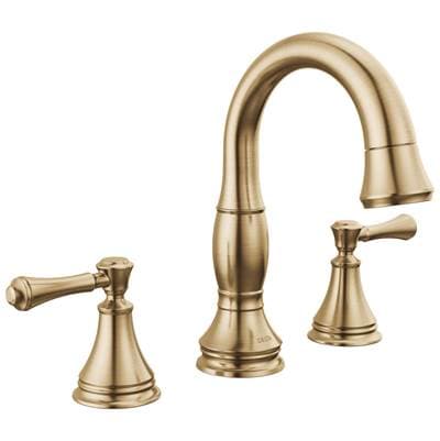 Delta Faucet CassidyE Two Handle Widespread Pull Down Bathroom Faucet - Champagne Bronze
