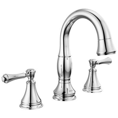 Delta Faucet CassidyE Two Handle Widespread Pull Down Bathroom Faucet - Chrome