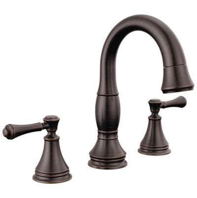 Delta Faucet CassidyE Two Handle Widespread Pull Down Bathroom Faucet - Venetian Bronze
